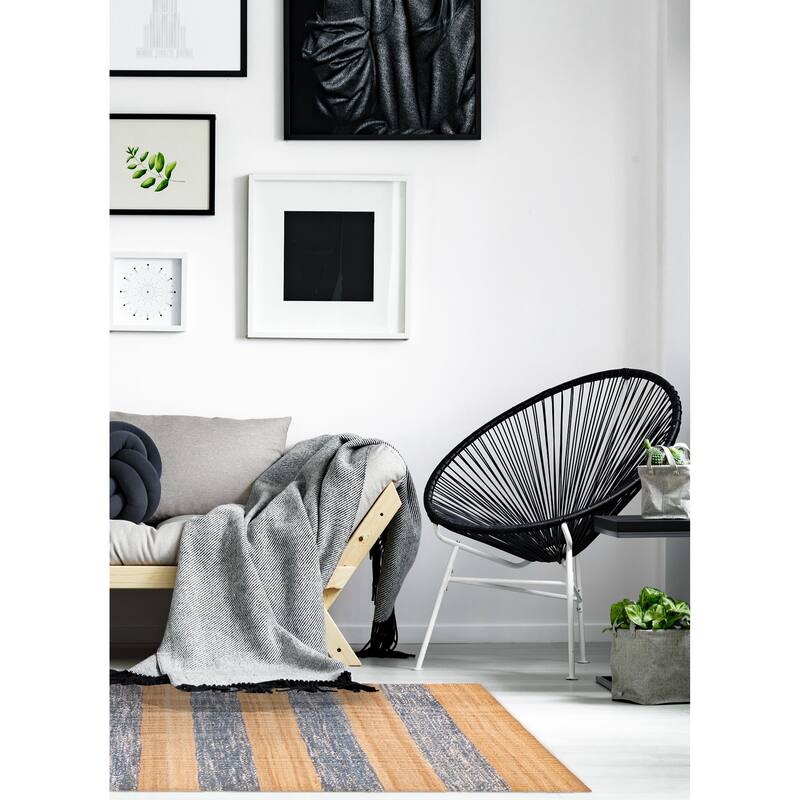 ECARPETGALLERY Flat-Weave Palas Denizli Tan Jute Kilim - 5'4 x 7'9