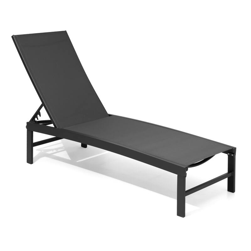 VredHom Aluminum Adjustable Outdoor Chaise Lounge Chair - 60.4 in L * 24.6 in W * 16.1/40.8 in H