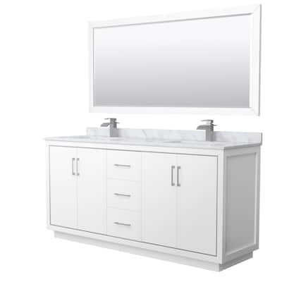 Wyndham Collection WCF1111-72D-NAT-M70 Icon 72" Free Standing Double