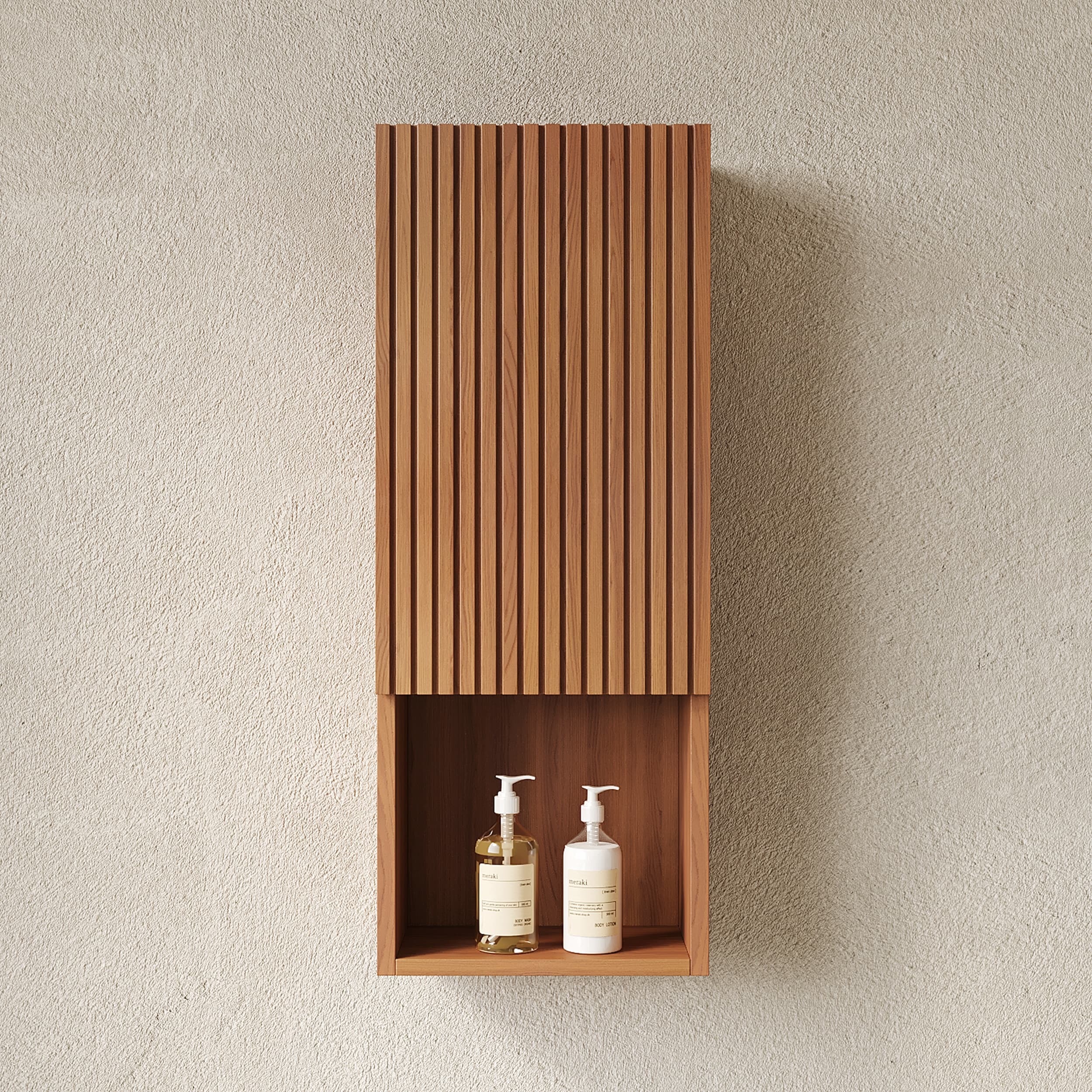 Wall Mounted Narrow Storage Cabinet with Door for Small Spaces and Humid Environments