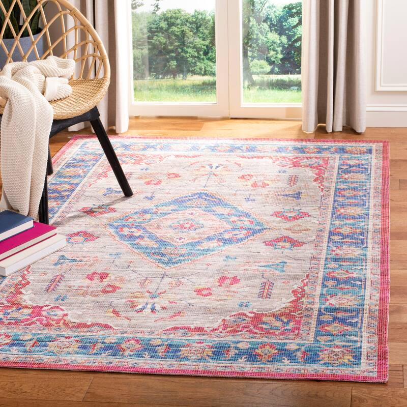 SAFAVIEH Handmade Saffron Tatyana Modern Tribal Cotton Rug - 3' x 5' - Rust/Ivory