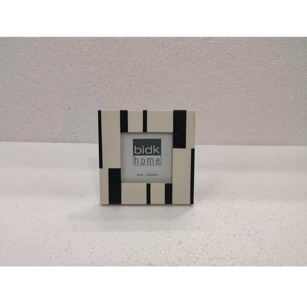 Square Picture Frame - for 4" x 4" Photo - Black and White - 4-inchx4-inch