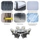 preview thumbnail 3 of 8, 7-Piece Patio Wicker Dining Set with 6 Dining Chairs
