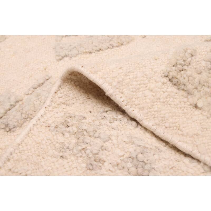 ECARPETGALLERY Hand-knotted Looma Cream Wool Rug - 8'3 x 9'8