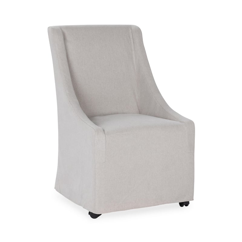 Classic Home Warwick Upholstered Rolling Dining Chair