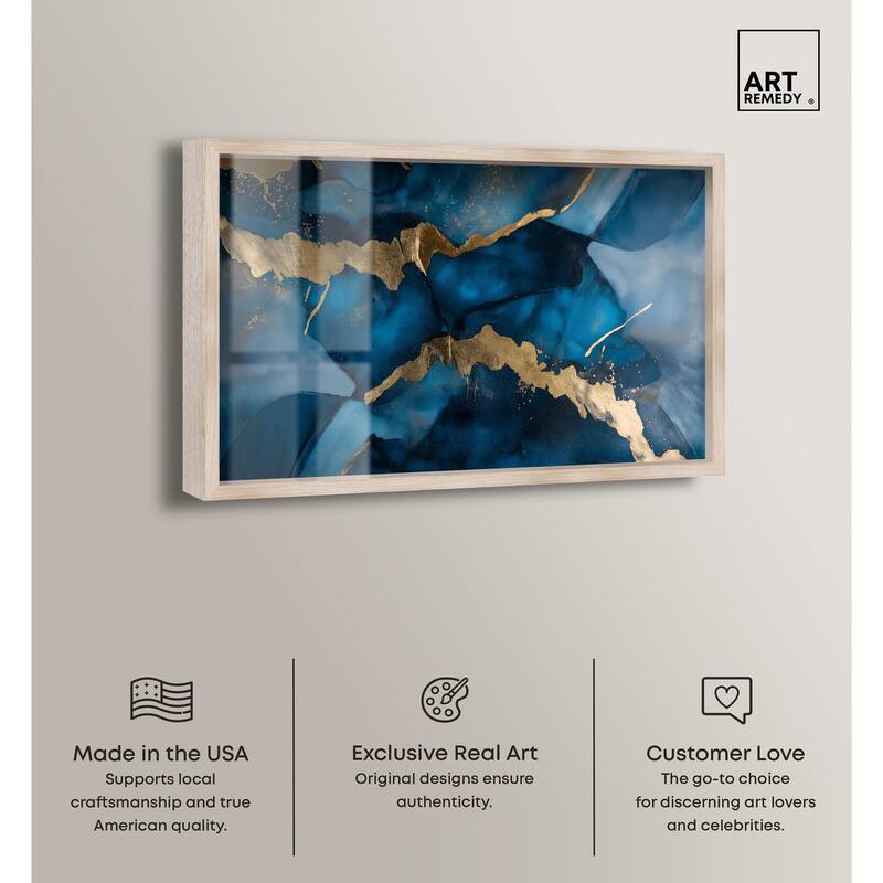 Dark Texture Golden Touch III Shadowbox by Art Remedy