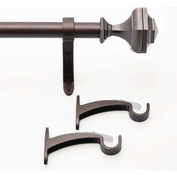 Deco window 3/4 Inch Adjustable Antique Copper Curtain Rod for Windows