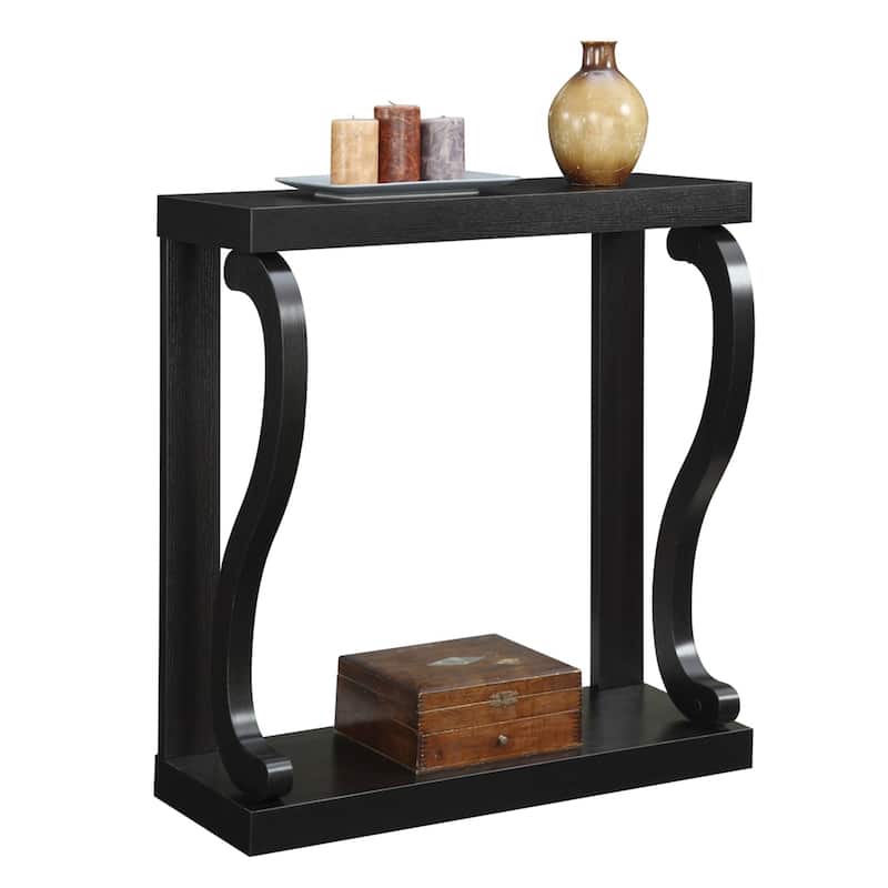 Modern Curved Legs Rich Espresso Console Table - 34" H x 31.5" W x 11.75" D