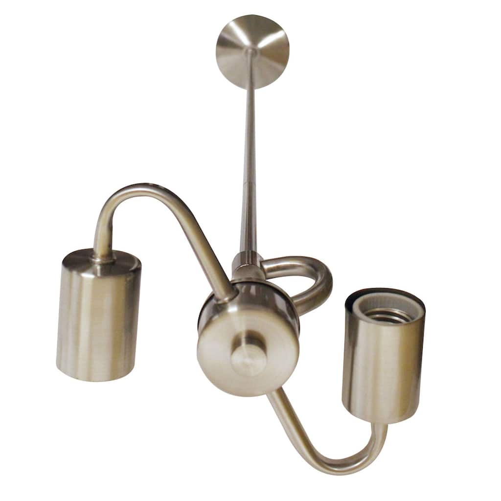 Pendant Light Fixture 2-Light Brushed Nickel Vintage Ceiling Light with Cord - 19.75