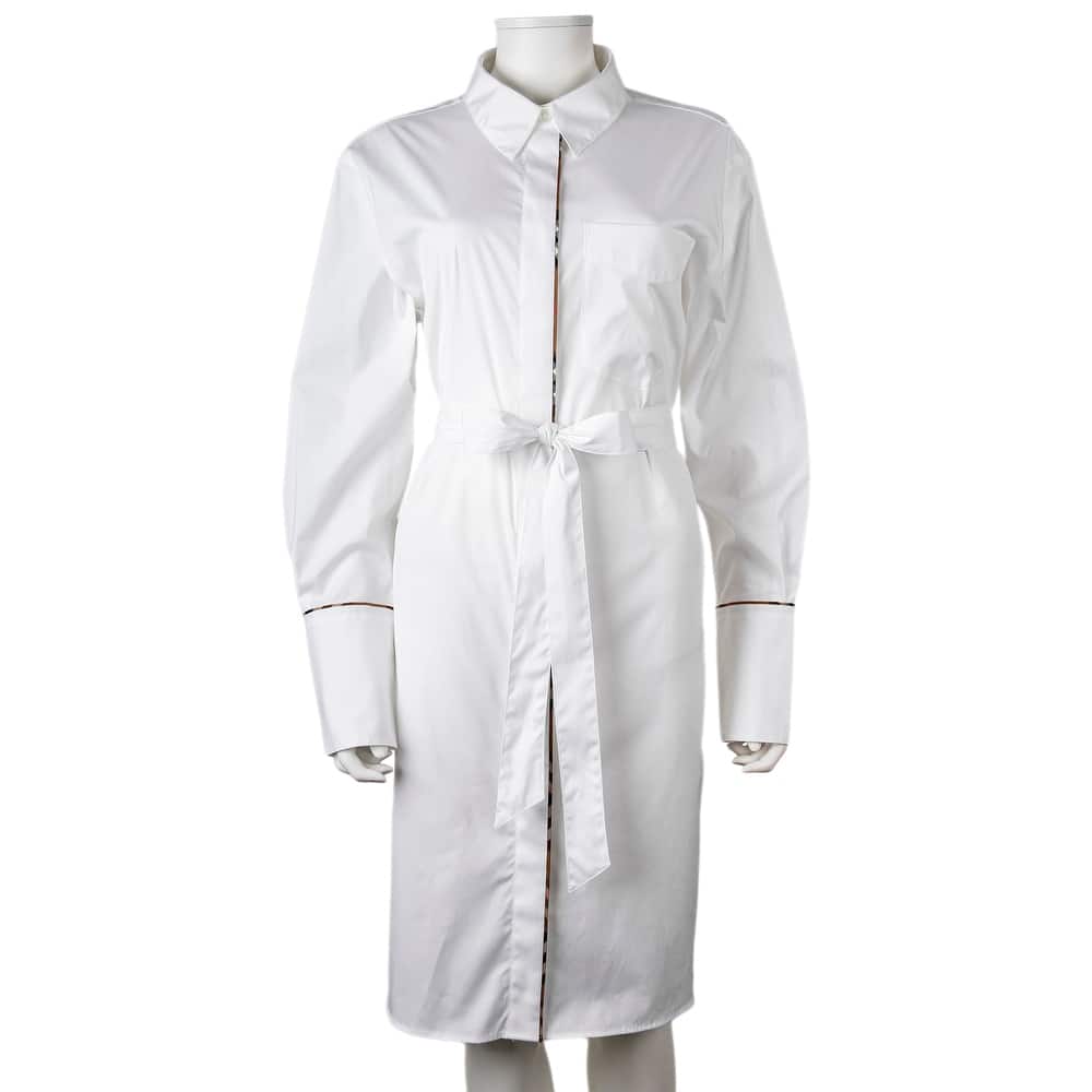 Burberry Ivery Belted Shirt Dress