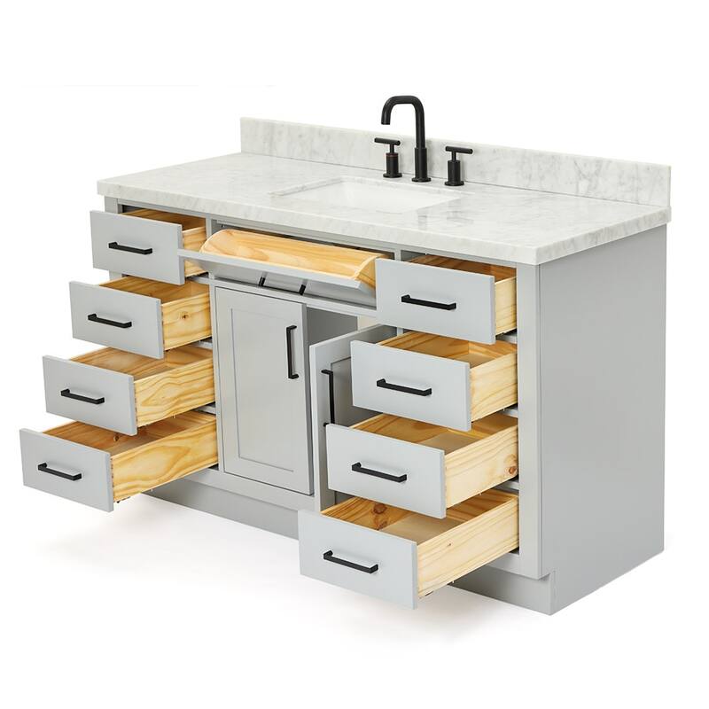 Ariel T055SCWRVO Hepburn 55" Free Standing Single Basin Vanity Set