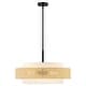 preview thumbnail 8 of 9, Bayou 5-Light Double Shade Drum Chandelier with Black Canopy - 24''W
