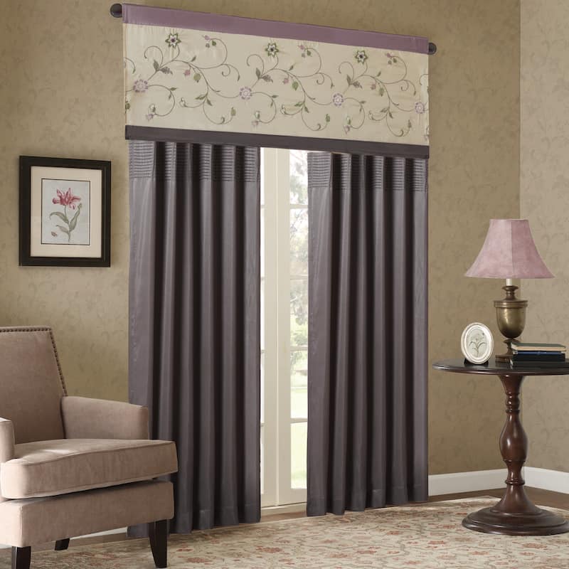 Madison Park Belle Embroidered Window Curtain Panel