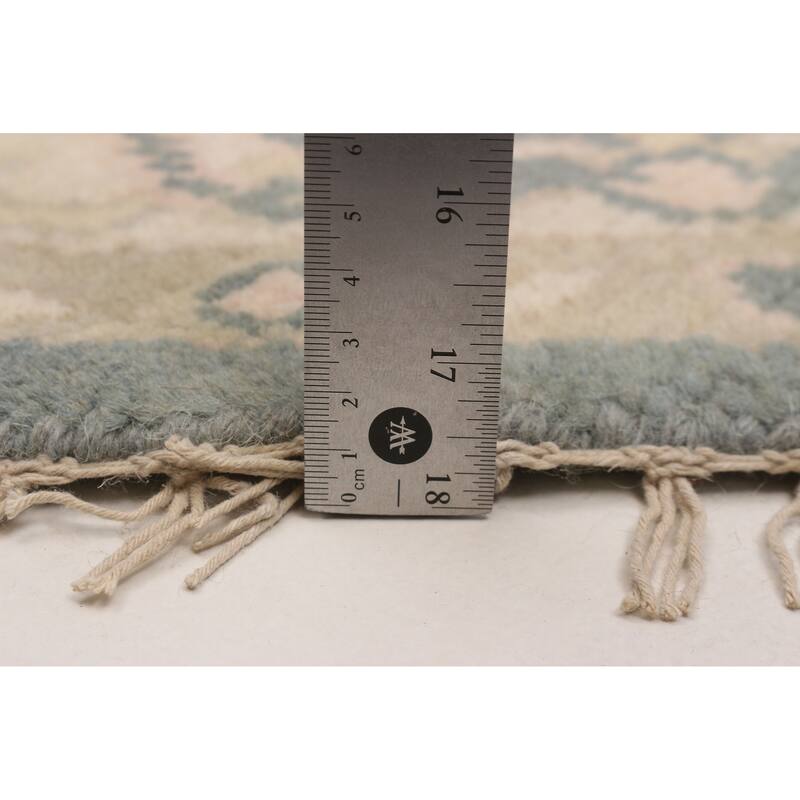 ECARPETGALLERY Hand-knotted Royal Oushak Grey Wool Rug - 4'9 x 4'9