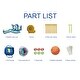 preview thumbnail 6 of 5, 6 In1 Inflatable Slide Water Park Trampoline Bouncing House Garden Dolphin Sprinkler & Target Games & Water Gun & Basketball