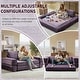 preview thumbnail 14 of 25, Modern Chenille Convertible Sofa Bed Queen Size Split Back Design