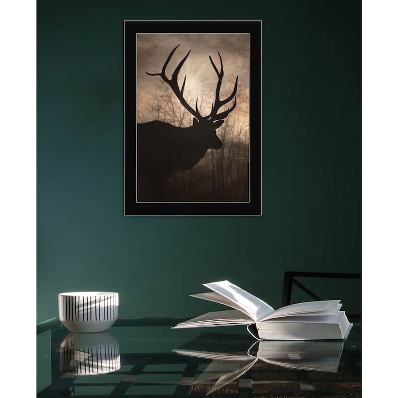 TrendyDecor4U "Elk Sunrise I" Framed Print Wall Art