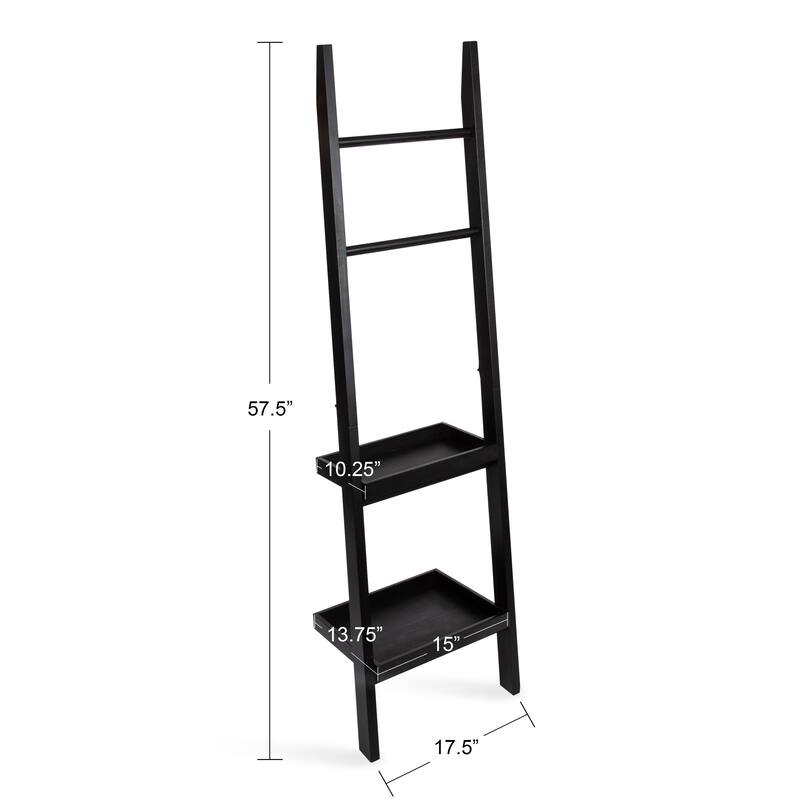 Kate and Laurel Lowry Wood Ladder Shelf - 18x14x58