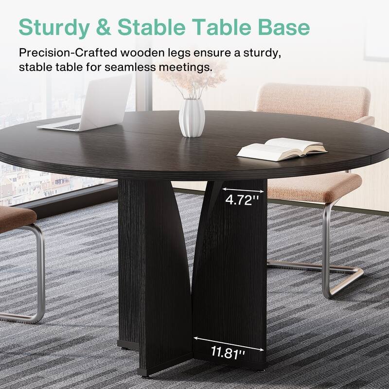 39" Round Conference Table for 4, Multi-Purpose Round Office Table