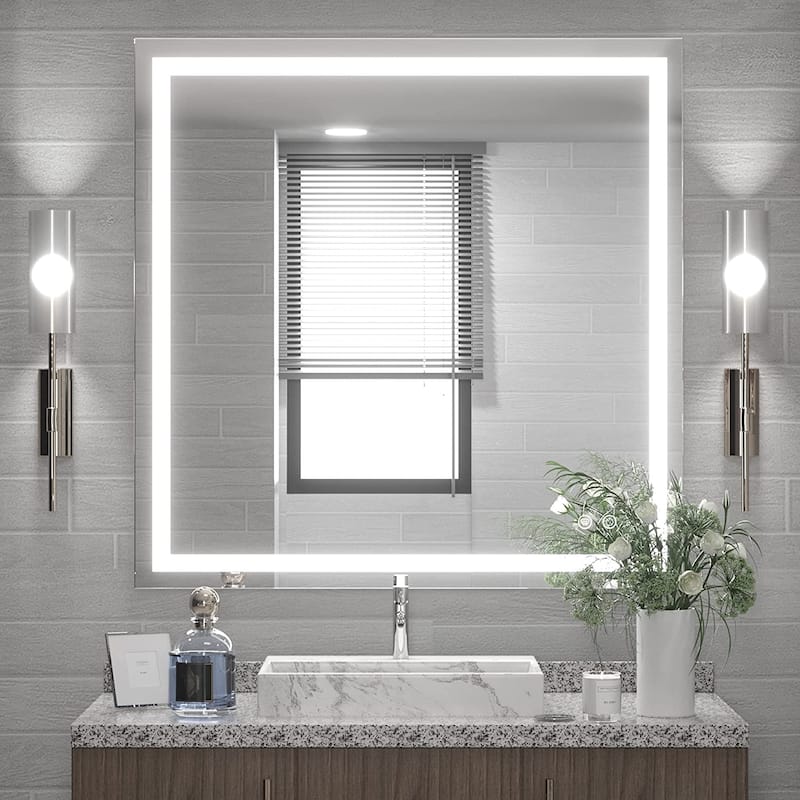 TETOTE LED Bathroom Vanity Wall Mirror, Dimmable and Anti-Fog