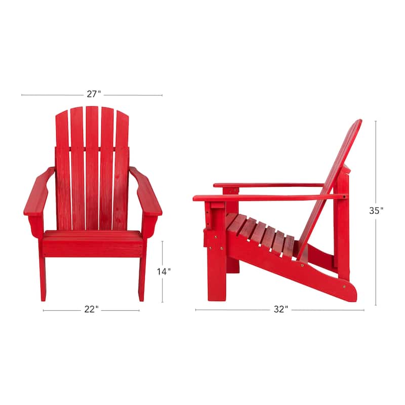 Meridian Weather Resistant Outdoor Patio Adirondack Chair