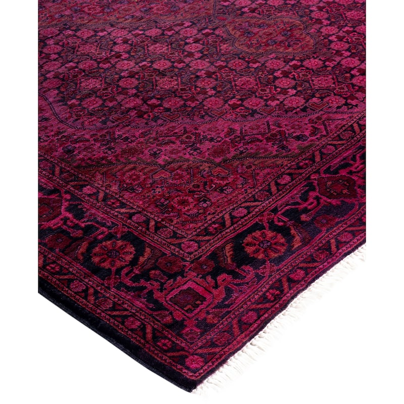 Overdyed One-of-a-Kind Hand-Knotted Area Rug - Purple - 4' 10" x 6' 4"