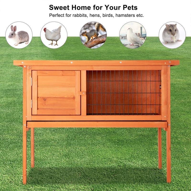36" Single Deck Waterproof Wooden Chicken Coop - N/A