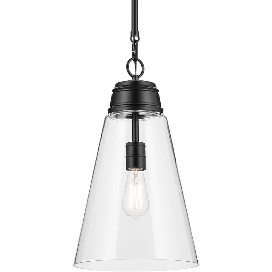 Kichler 52661CLR Marsailli 12" Wide Pendant with Clear Glass Shade
