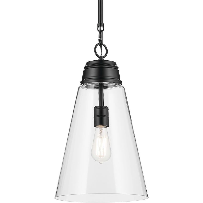 Kichler 52661CLR Marsailli 12" Wide Pendant with Clear Glass Shade