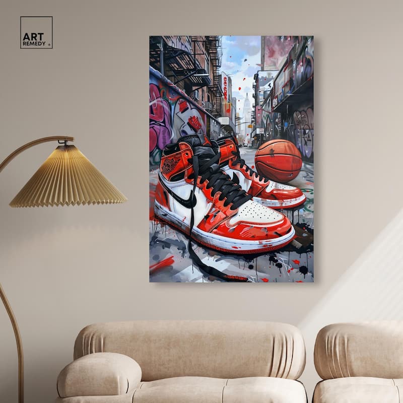 Streetwise Sneakers Canvas by Art Remedy, Gallery Wrapped