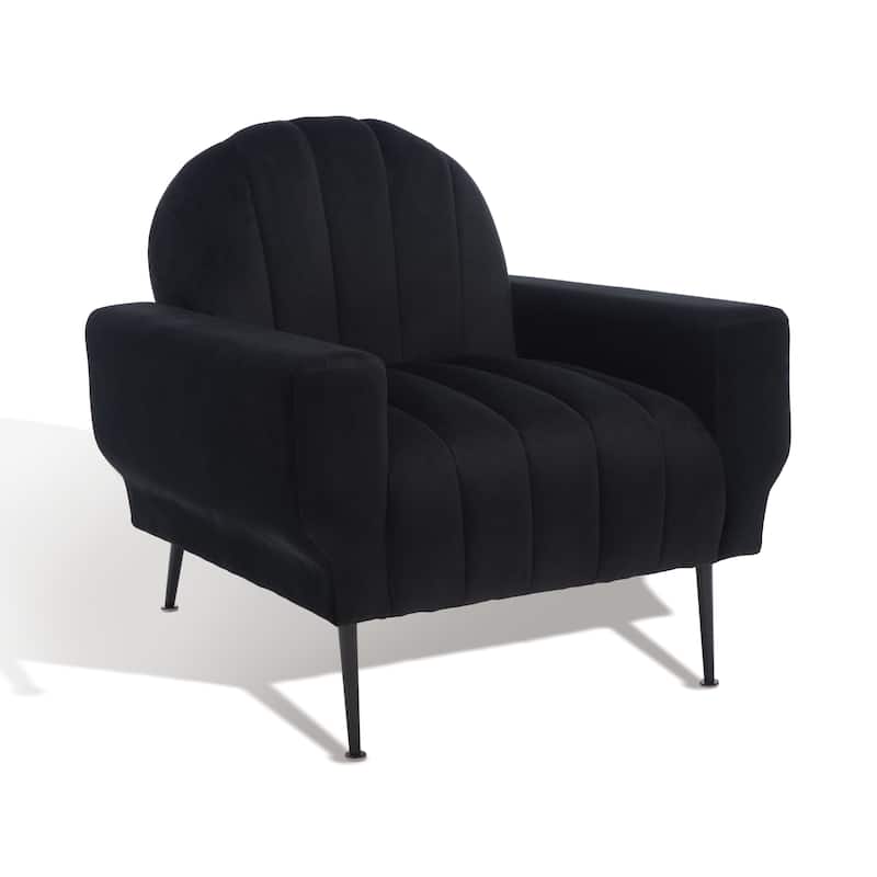 SAFAVIEH Couture Sassa Channel Tufted Accent Chair - 33" W x 34" D x 32" H - 33Wx34Dx32H