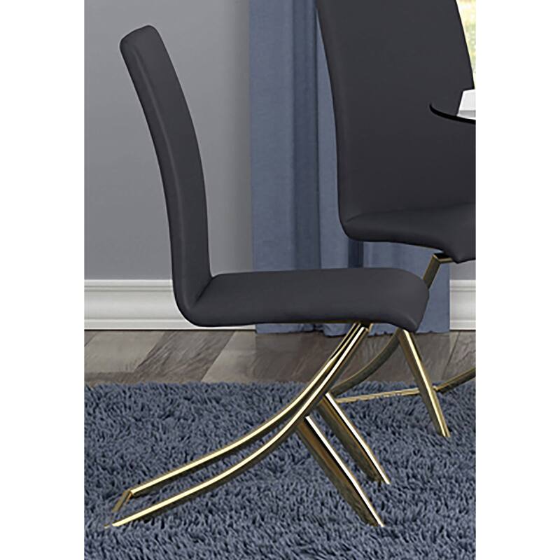 Carmelia Black Upholstered Dining Side Chair (Set of 4)