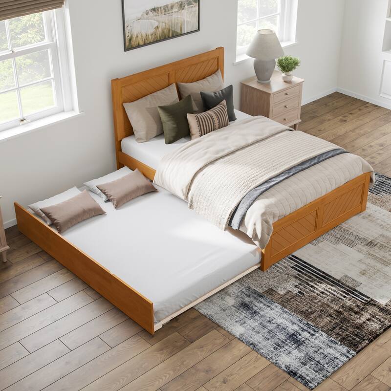 Canyon Full Platform Bed with Matching Footboard & Full Trundle