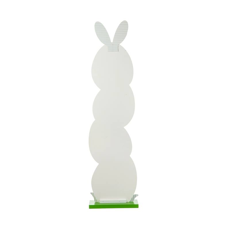 Glitzhome 42"H Easter Wooden Bunny and Eggs Porch Decor