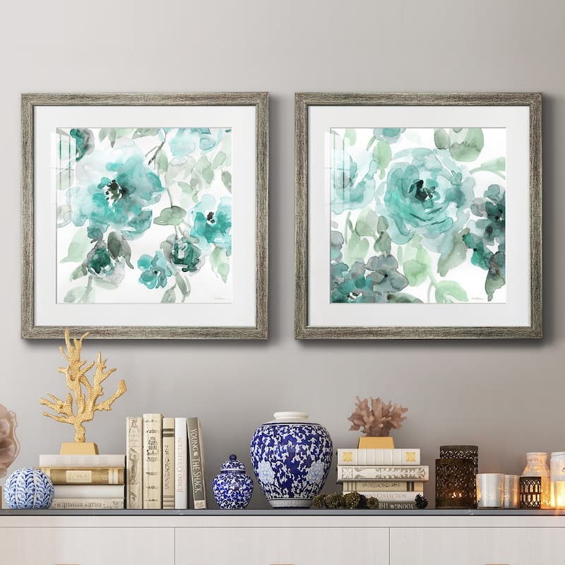 Belle's Teal I- Premium Framed Print - Ready to Hang - Multi-Color