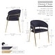 preview thumbnail 14 of 13, Porthos Home Cardi Dining Chairs Set of 2, Velvet Upholstery, Gold Legs
