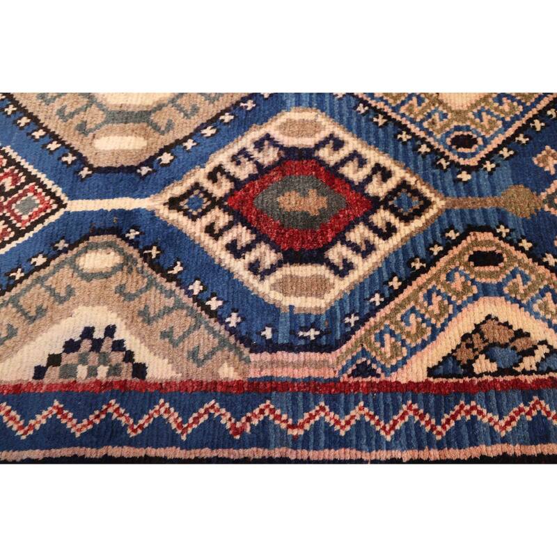 ECARPETGALLERY Hand-knotted Melis Vintage Blue Wool Rug - 4'0 x 6'7