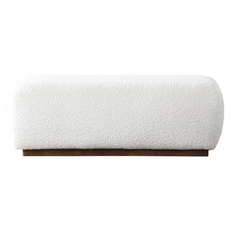 Kelvin Ivory Boucle Bench - Ivory