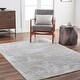 preview thumbnail 16 of 18, Oleander Distressed Abstract Area Rug Grey/Beige - Round - 5' 3" x 5' 3"