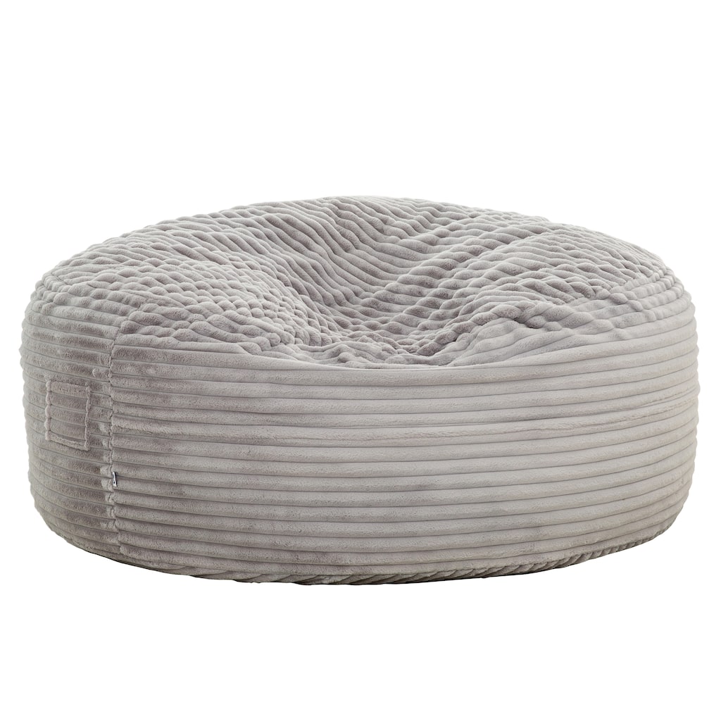 Traditional 72 in. Oversized Velour Memory Foam Bean Bag, Living Room Round Lounger Sofa Chair