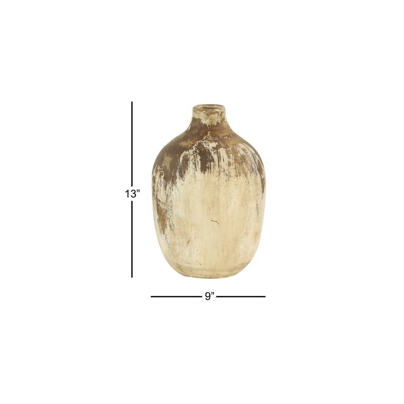 CosmoLiving by Cosmopolitan Metal Slim and Cone Geometric Vase with Handles (Set of 2) - Gold, Silver, Dark Gray, White, Black