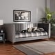 preview thumbnail 8 of 27, Oksana Light Grey Velvet with Goldtone Legs Daybed