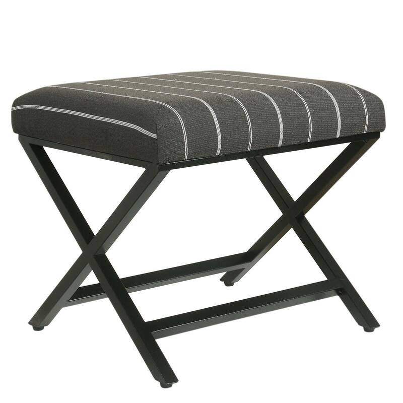 Porch & Den Boucher Modern Metal X-base Square Ottoman