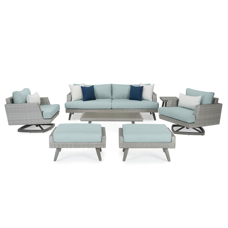 Portofino Casual 7 Piece Sunbrella Outdoor Patio Motion Seating Set