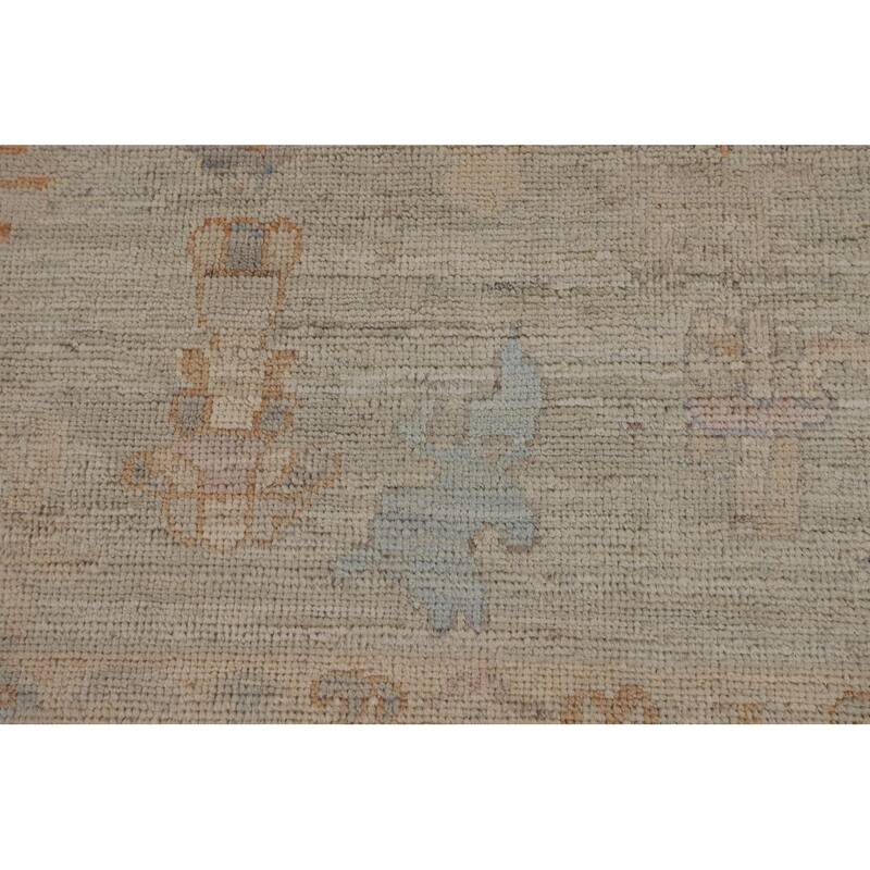Turkish Oushak Vegetable Dye Area Rug Handmade Wool Carpet - 5'0"x 6'10"