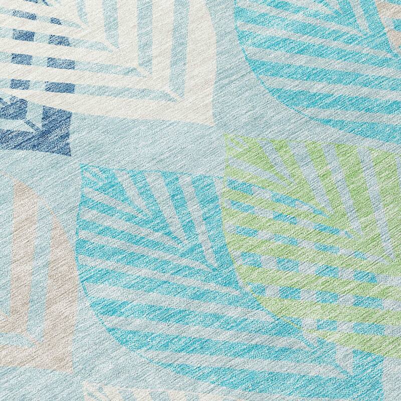 HomeRoots Floral Transitional Rectangle Outdoor Rug