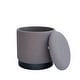preview thumbnail 11 of 16, Handwoven Storage Ottoman with Matte Black Metal Base - Solid Wood Frame Silver