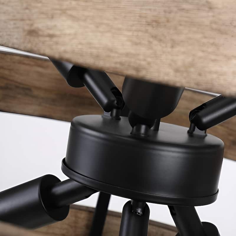 6 Light Wood Lantern Japonese Natural Eco Geometric Ceiling Lamp