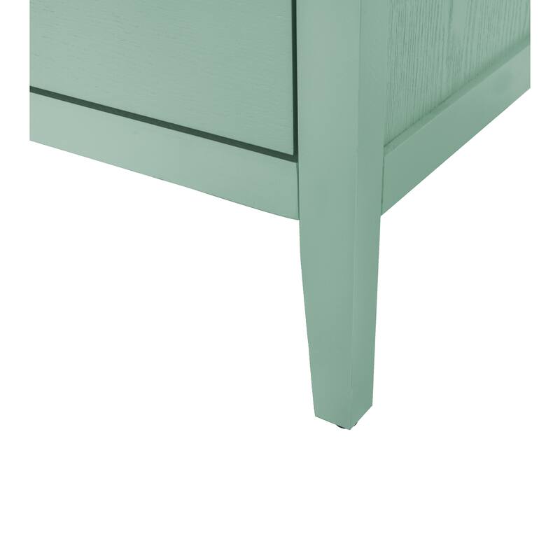 3-Drawer Storage Cabinet with Pine Legs & Metal Handles for Entryway or Bedroom Organization