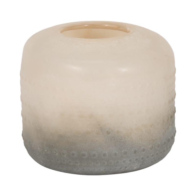Sagebrook Home 7-inch Textured 2-tone Glass Vase